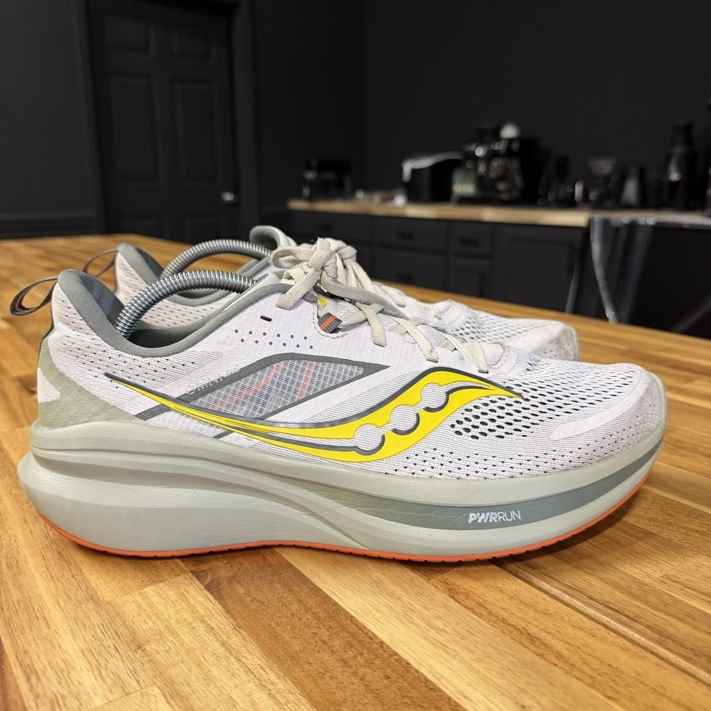 Saucony Omni 22 Running Shoes Gray White Yellow Men's Size 11.5